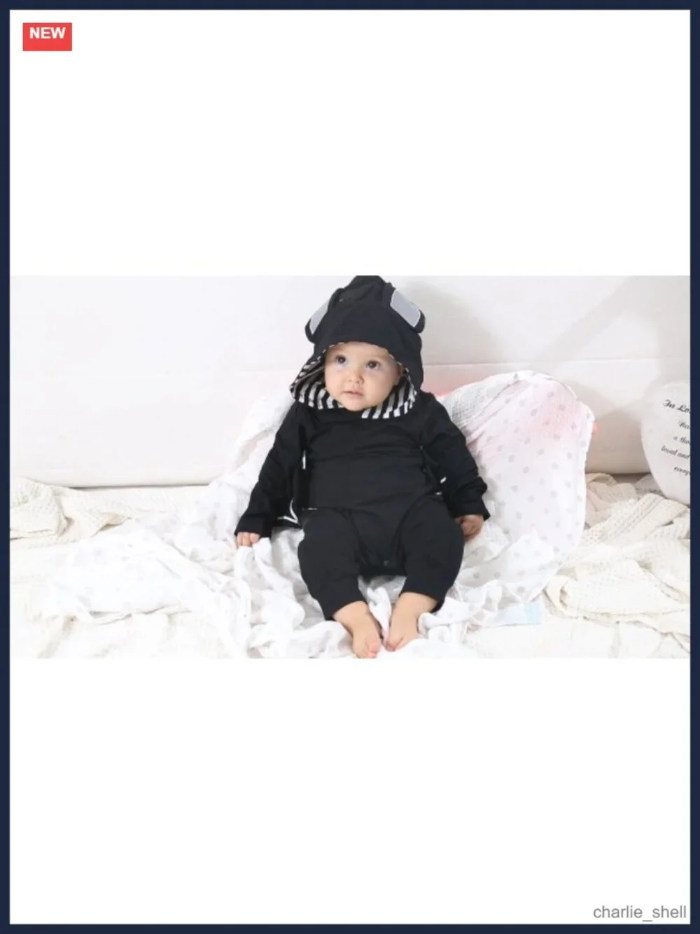 Baby Halloween Bat Romper Hooded Jumpsuit Cosplay Costume